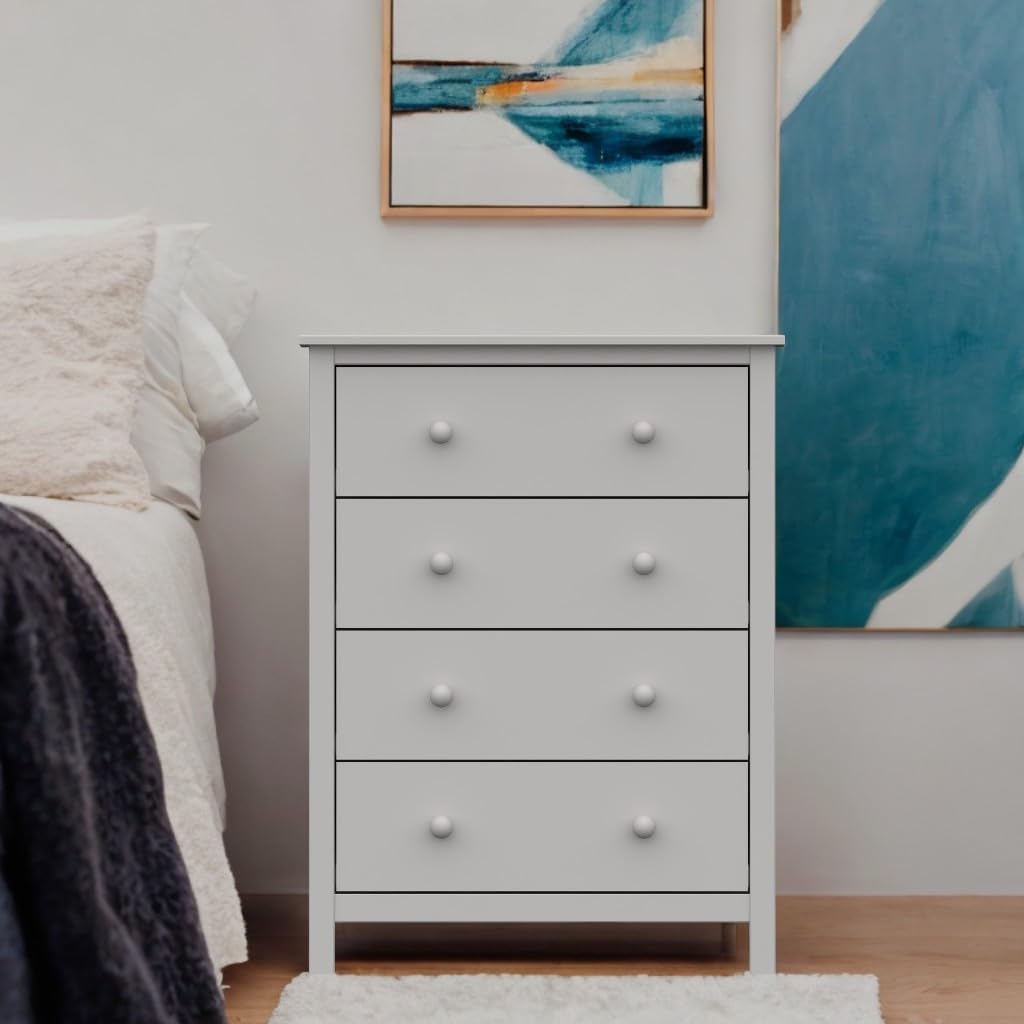 Solid Wood 4-Drawer Dresser