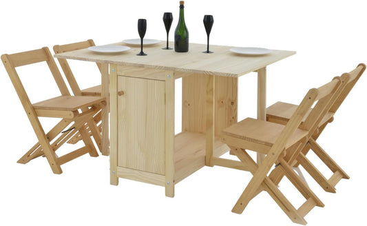 Folding Dining Table & Chair Set