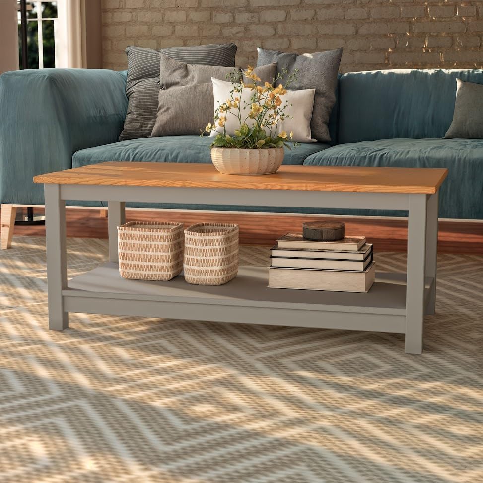 Coffee Table with Storage Shelf
