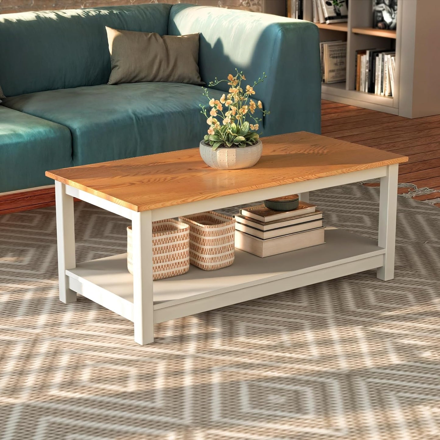 Coffee Table with Storage Shelf