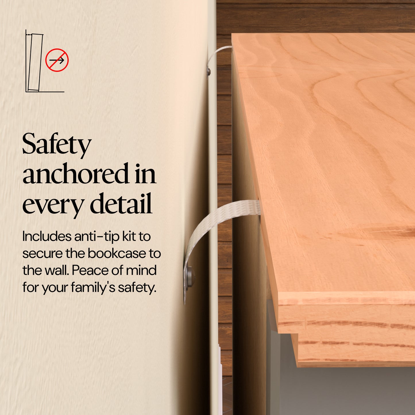 Solid Pine Wood Bookcase