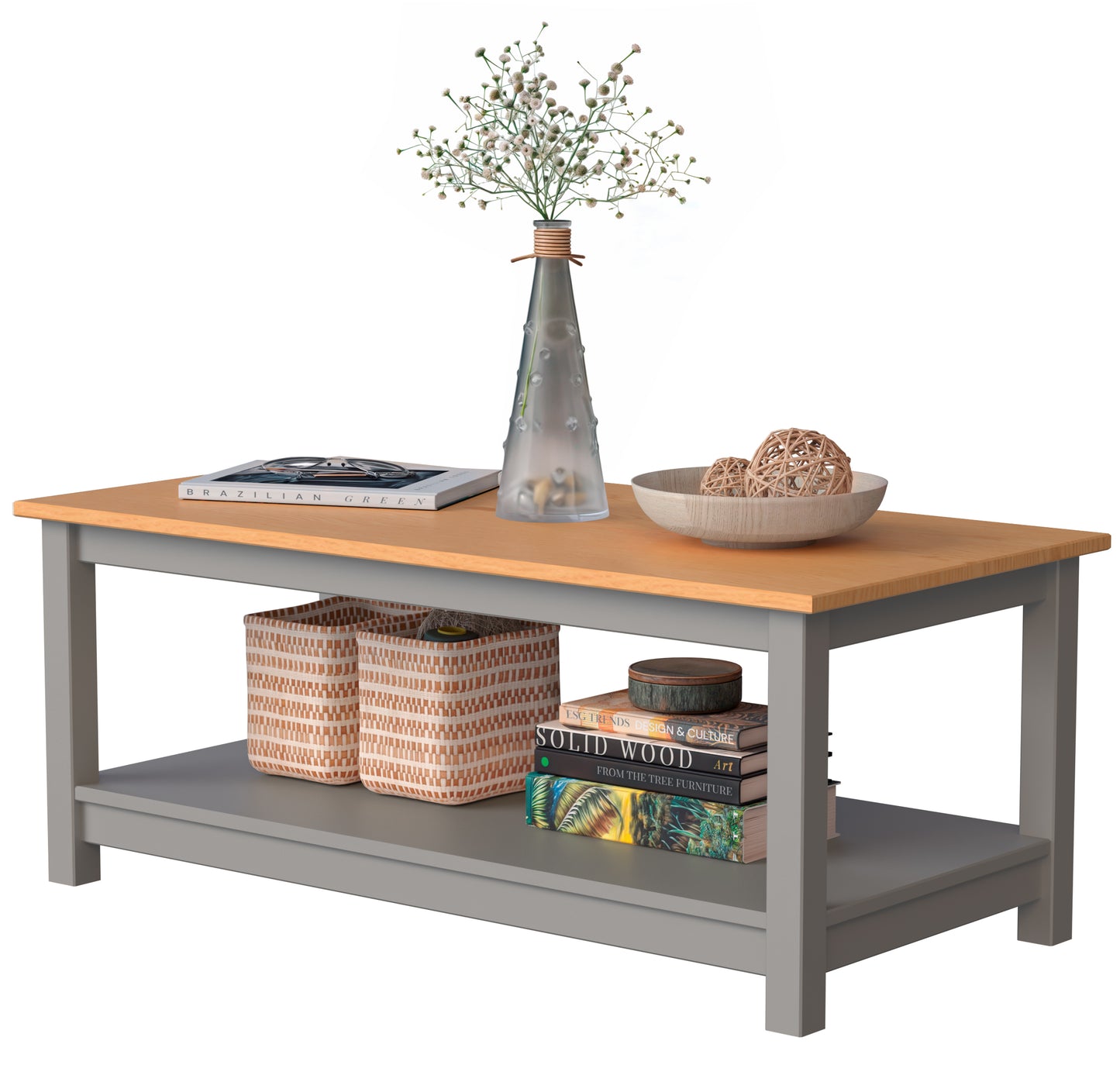 Coffee Table with Storage Shelf