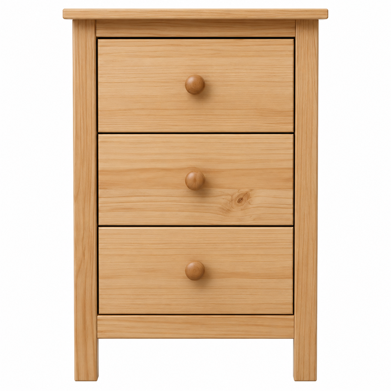 Nightstand Extra Tall 3 Drawer Solid Wood