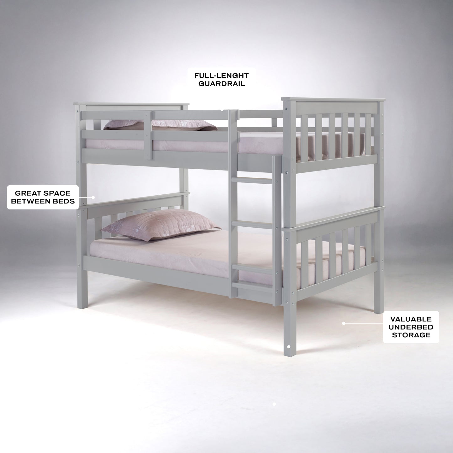 Twin Over Twin Solid Wood Bunk Bed