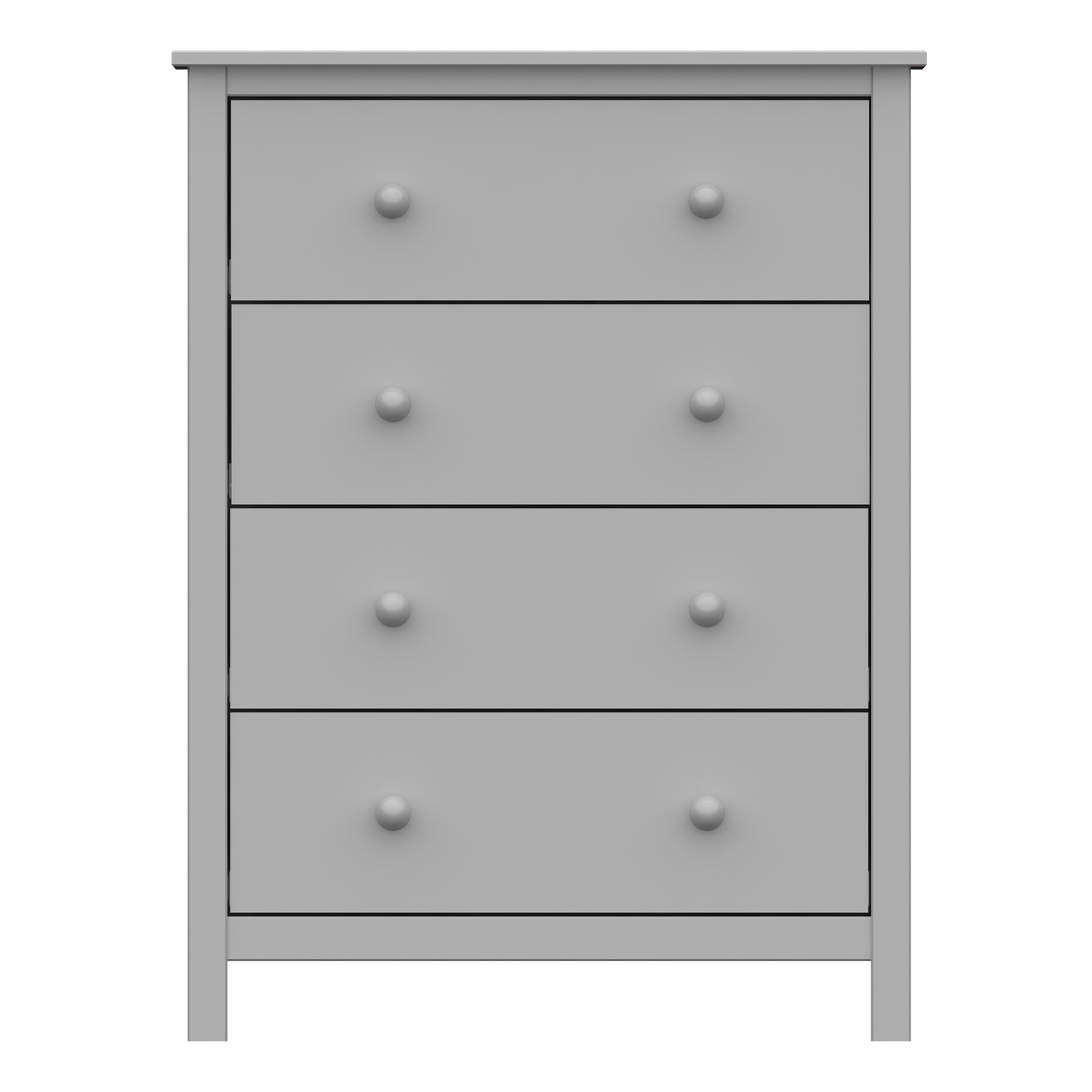 Solid Wood 4-Drawer Dresser