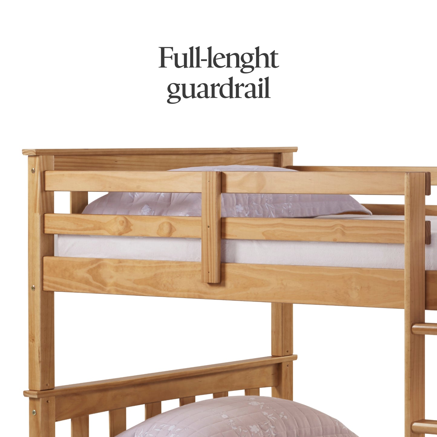 Twin Over Twin Solid Wood Bunk Bed