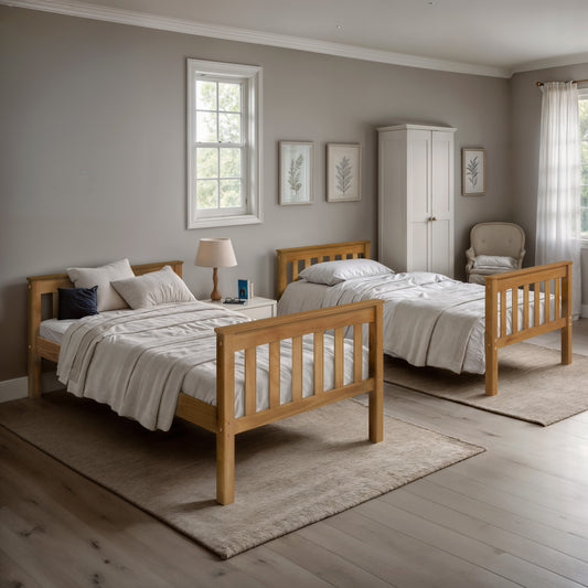 Twin Over Twin Solid Wood Bunk Bed