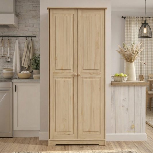 Cabinet Pantry 2 Doors Solid Wood