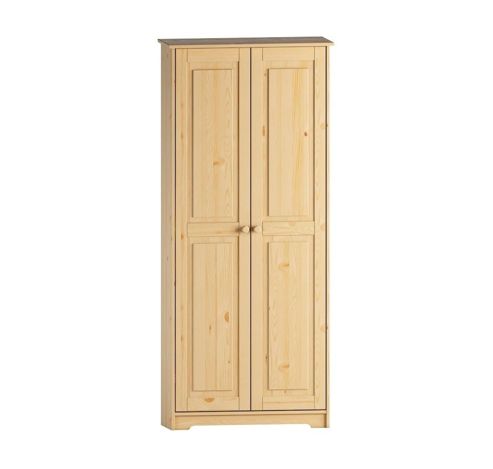 Solid Wood Storage Cabinet Unfinished Pine Tall Kitchen Pantry