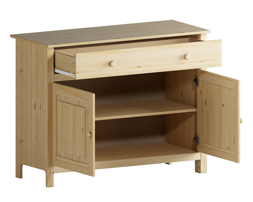 Adjustable Shelf Buffet Cabinet for Kitchen Storage Solid Wood Furnitute