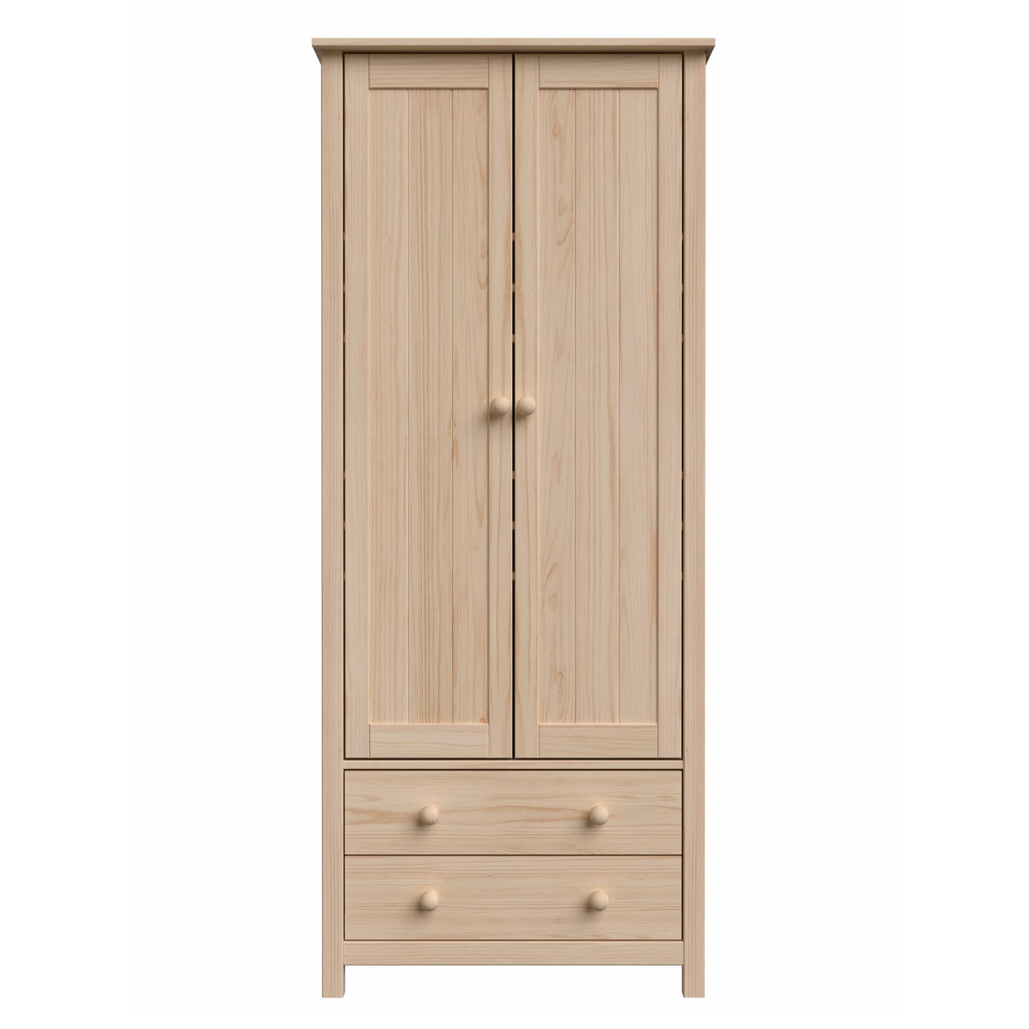 Wardrobe 2 Door and 2 Dresser Unfinished
