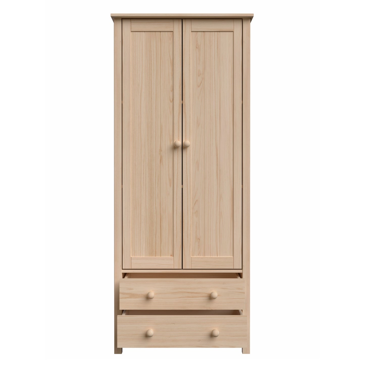 Wardrobe 2 Door and 2 Dresser Unfinished
