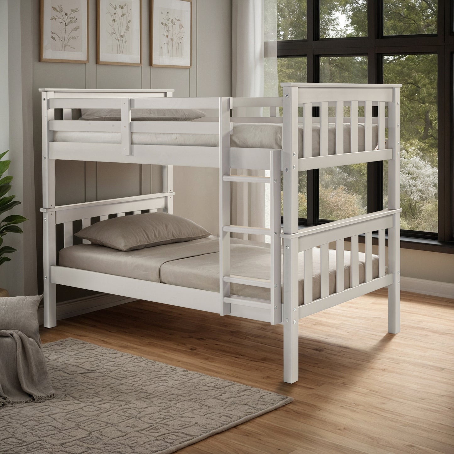 Twin Over Twin Solid Wood Bunk Bed