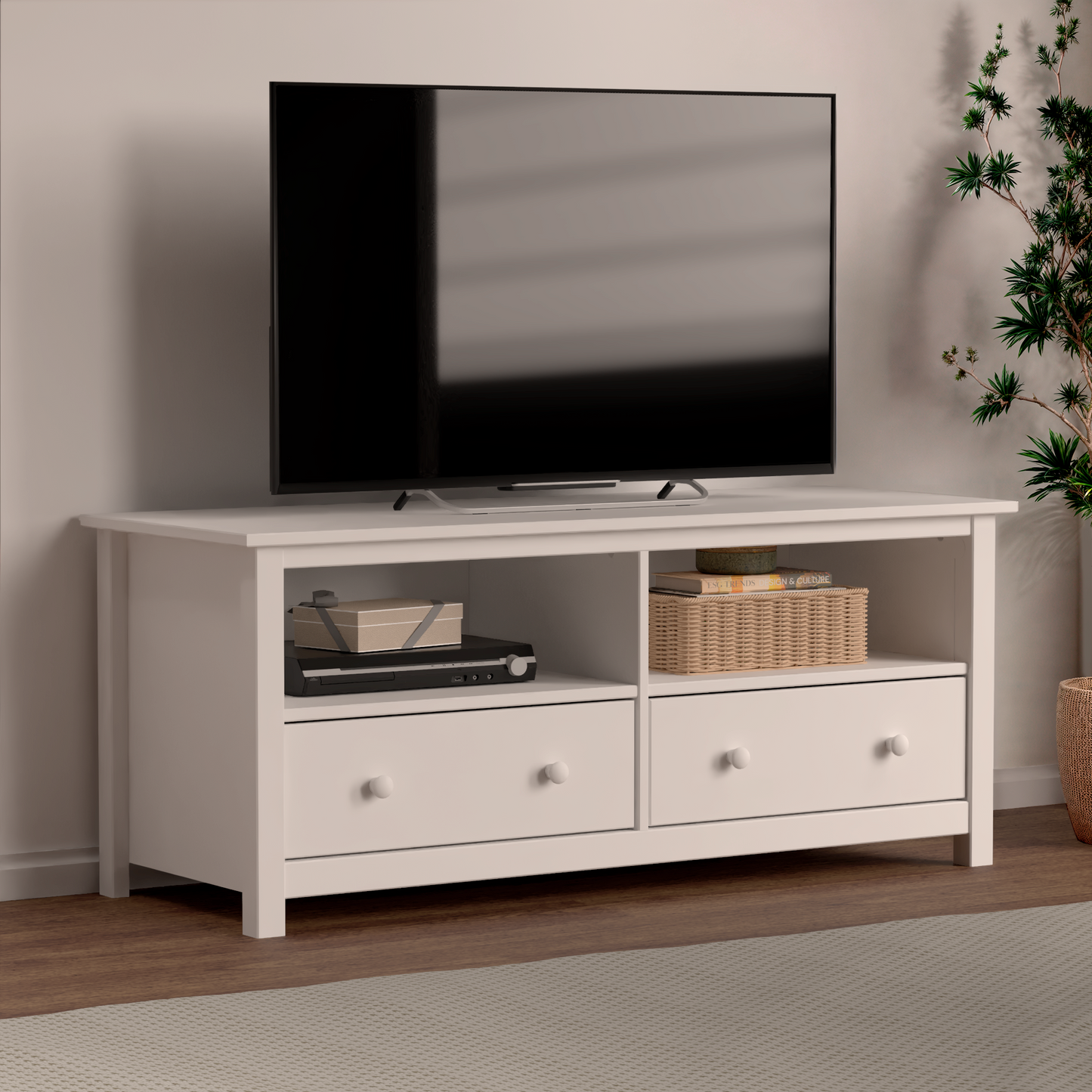 Handcrafted Solid Oak TV Stand Entertainment Center