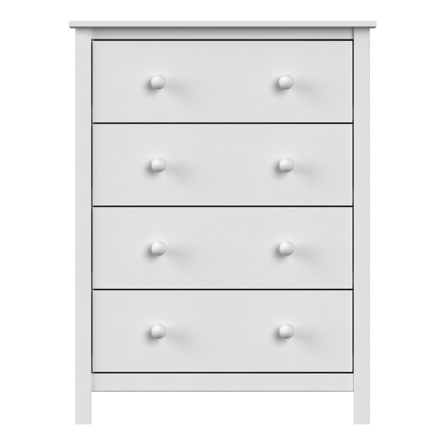 Solid Wood 4-Drawer Dresser