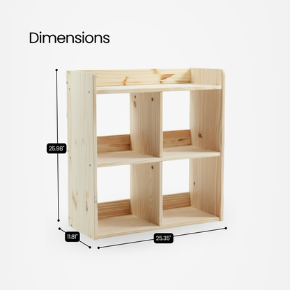 Montessori Tier Bookcase Unfinished for Kids