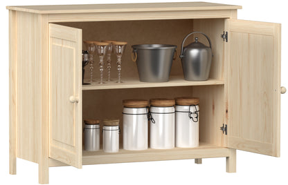 Solid Wood Sideboard Buffet Cabinet with Doors