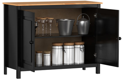 Solid Wood Sideboard Buffet Cabinet with Doors