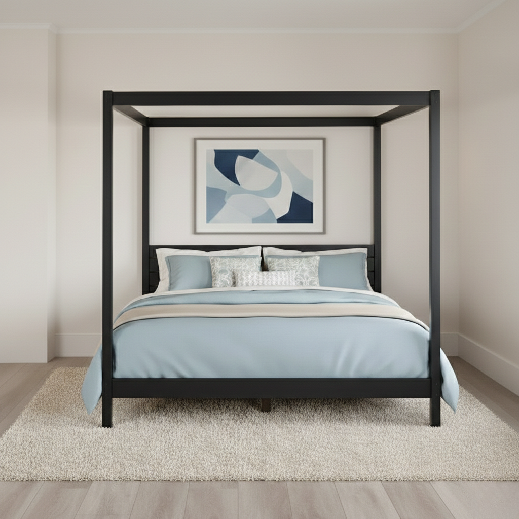 Solid Wood Canopy Bed