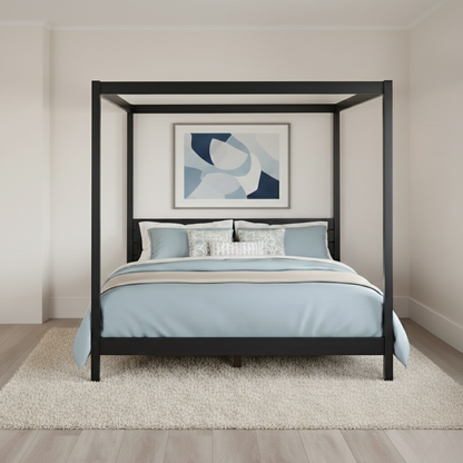 Solid Wood Canopy Bed