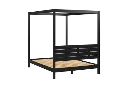 Solid Pine Canopy Bed, Queen Size