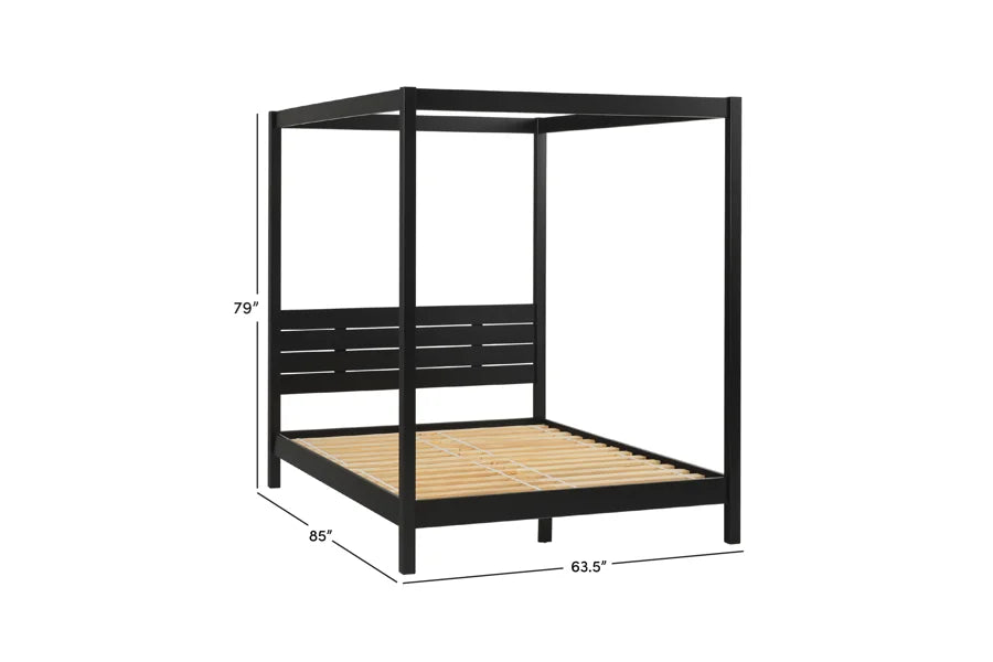 Solid Pine Canopy Bed, Queen Size