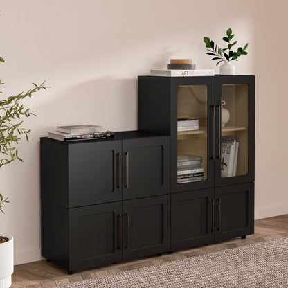 Arden Tall Storage Cabinet with Glass Door