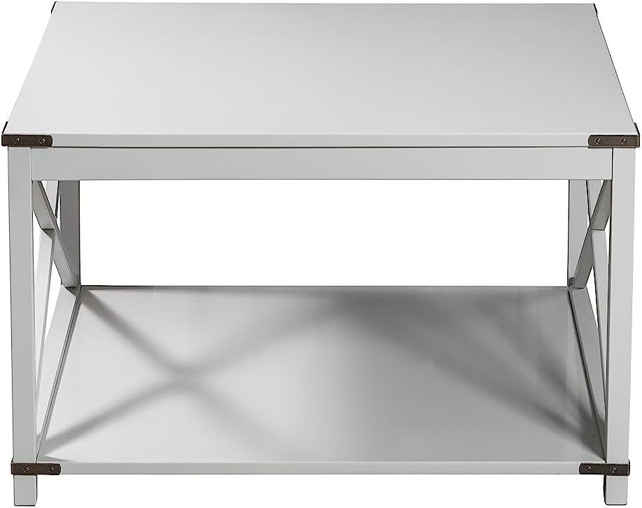 Modern Grey X-Side Square Coffee Table