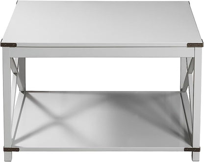 Modern Grey X-Side Square Coffee Table