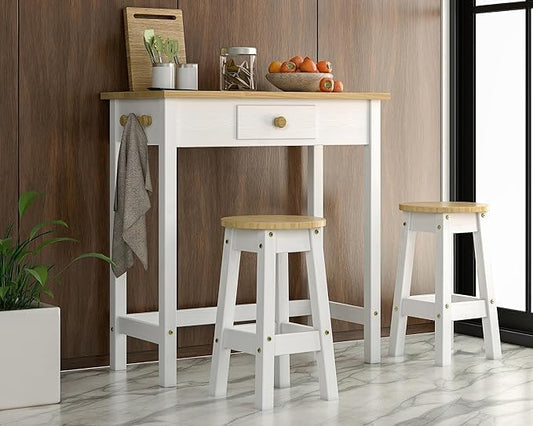 Breakfast Table Set with Stools