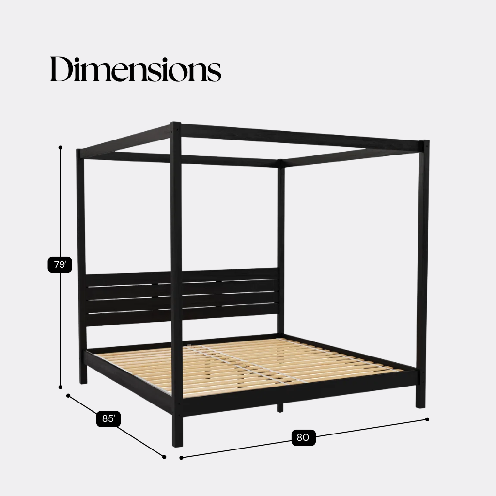 Solid Wood Canopy Bed