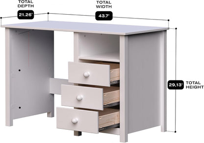 Solid Wood Desk with Drawer