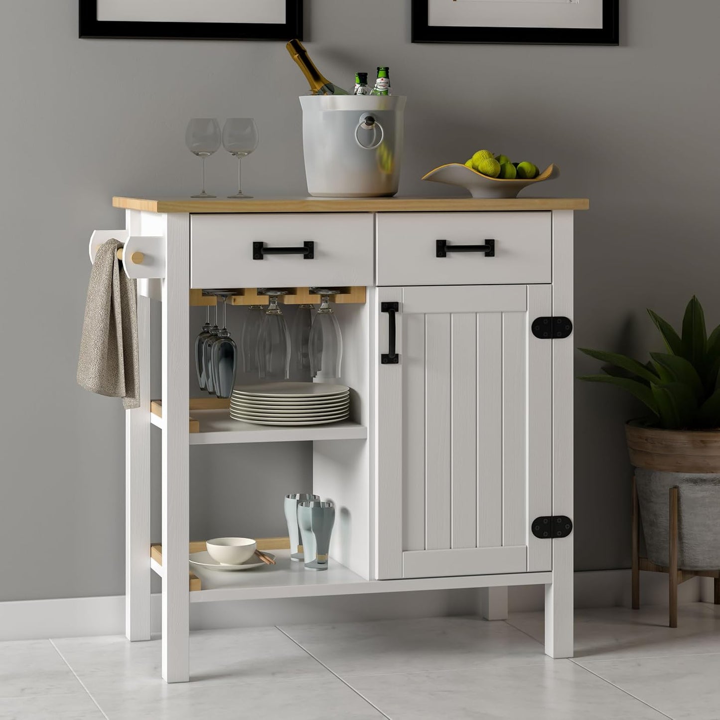 Island Cabinet with Convenient Storage Drawers