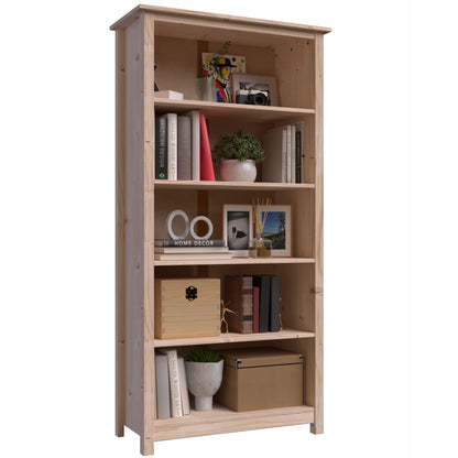 Solid Pine Wood Bookcase