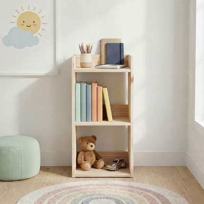 Montessori Tier Bookcase Unfinished for Kids