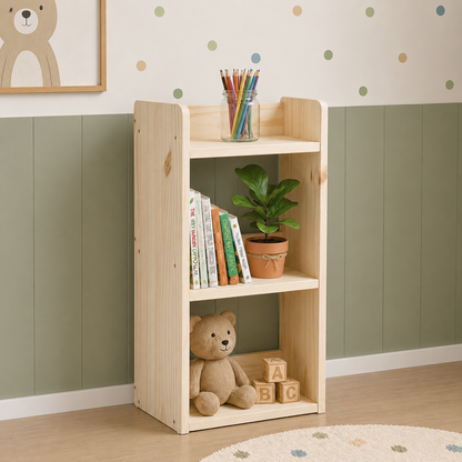 Montessori Tier Bookcase Unfinished for Kids