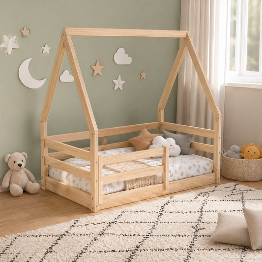 Montessori Toddler Floor Bed, House Shape