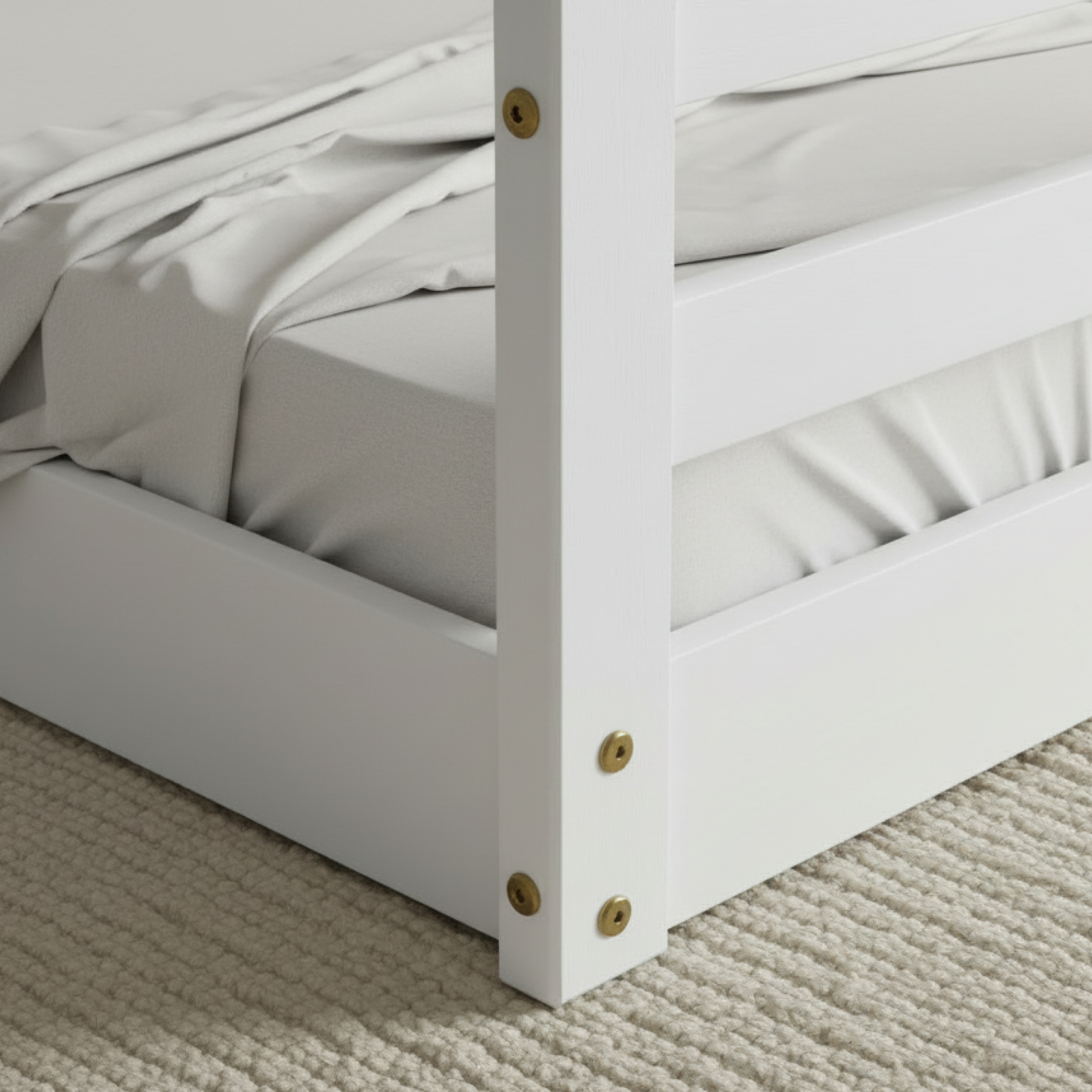 From the Tree Furniture Twin Size Floor Bed Frame, Solid Wood Montessori Bed for Toddlers & Kids