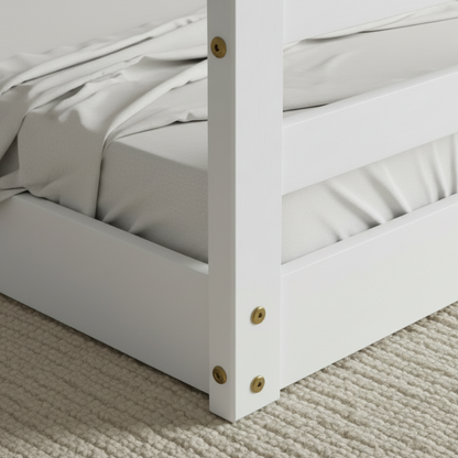 From the Tree Furniture Twin Size Floor Bed Frame, Solid Wood Montessori Bed for Toddlers & Kids