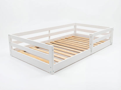 From the Tree Furniture Twin Size Floor Bed Frame, Solid Wood Montessori Bed for Toddlers & Kids