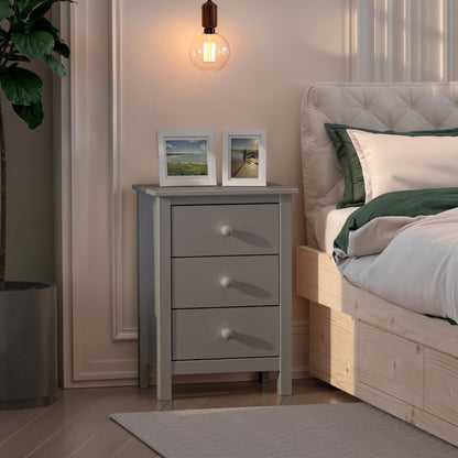 Nightstand Extra Tall 3 Drawer Solid Wood