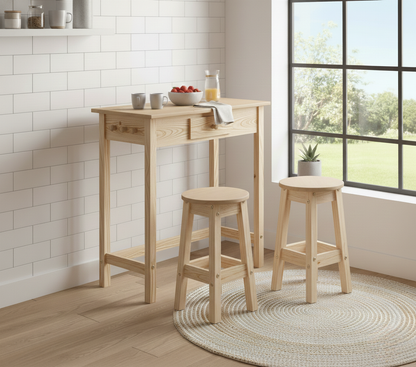 Breakfast Table Set with Stools