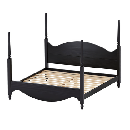 Brixton King Bed — Solid Pine Wood Four-Poster Frame