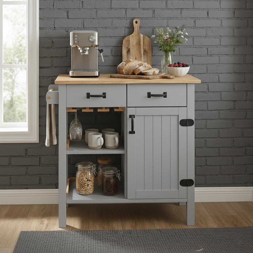 Island Cabinet with Convenient Storage Drawers