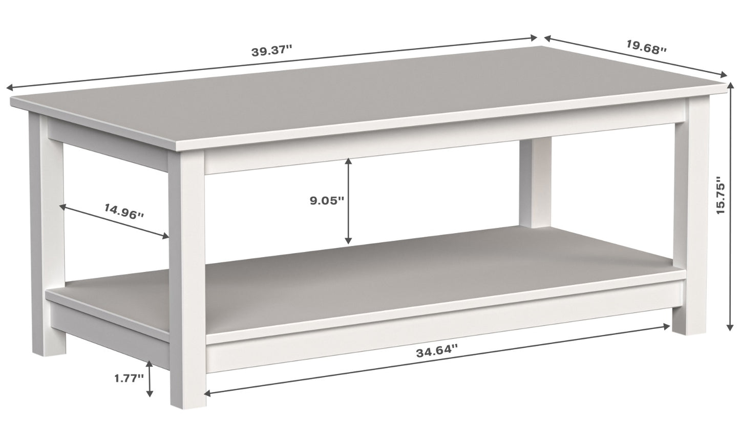 Coffee Table with Storage Shelf