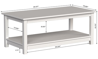 Coffee Table with Storage Shelf