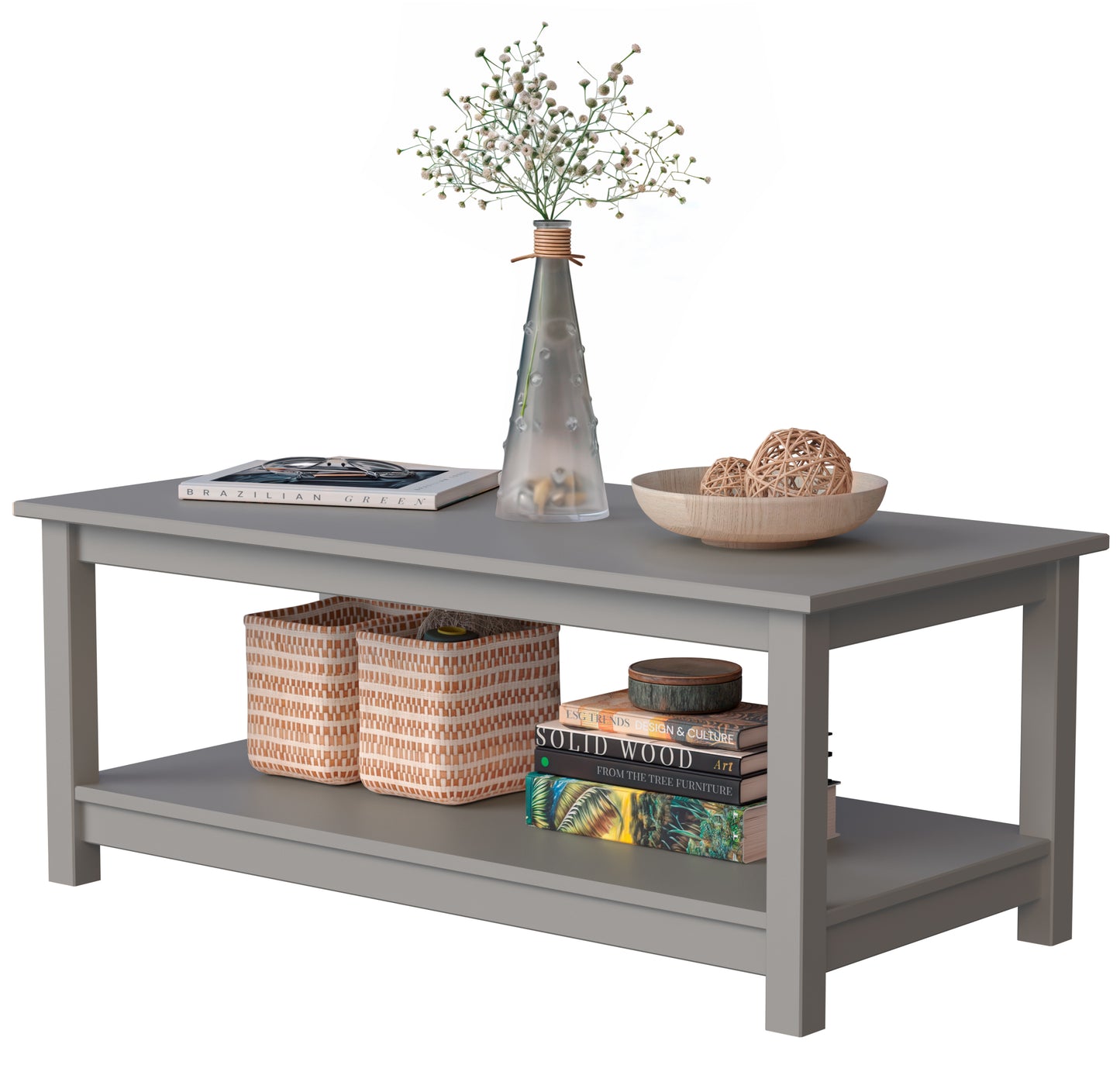 Coffee Table with Storage Shelf