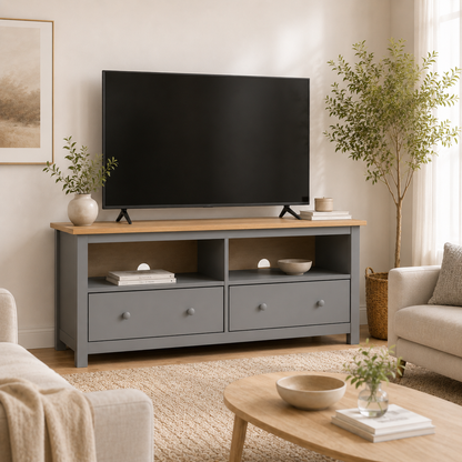 Handcrafted Solid Wood TV Stand