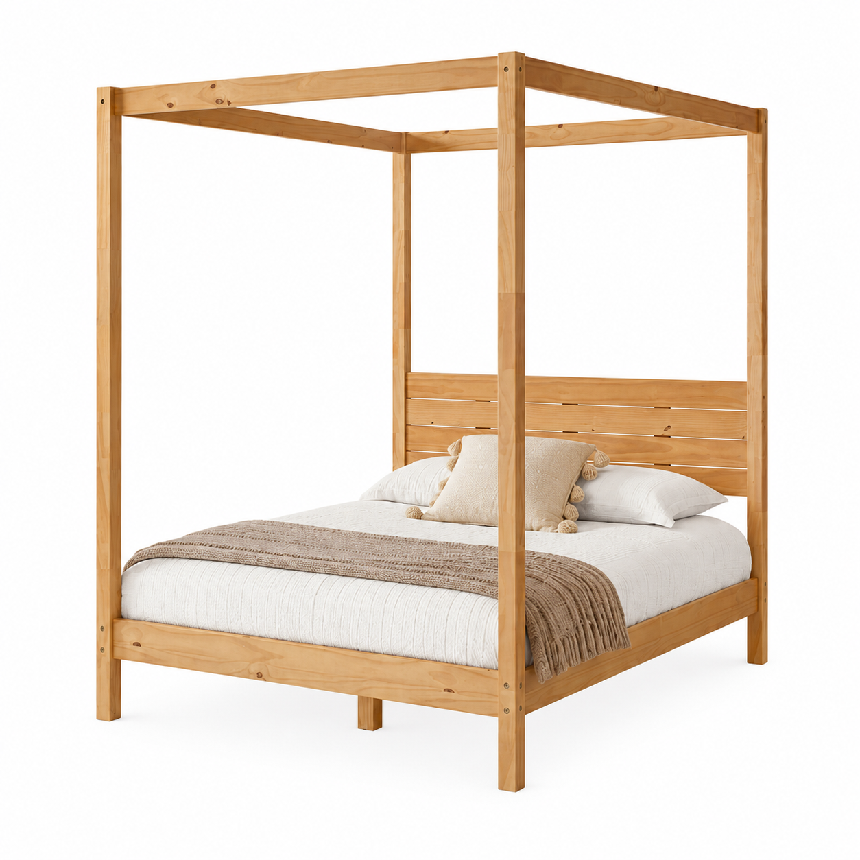 Solid Wood Canopy Bed