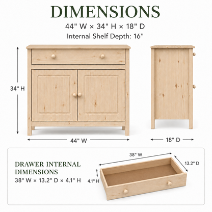 Sideboards & Buffets 2 Doors and 1 Drawer